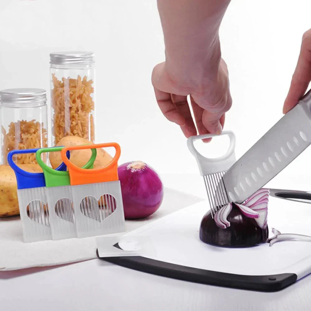 Proslice - Stainless Steel Onion Holder for Safe and Precise Slicing