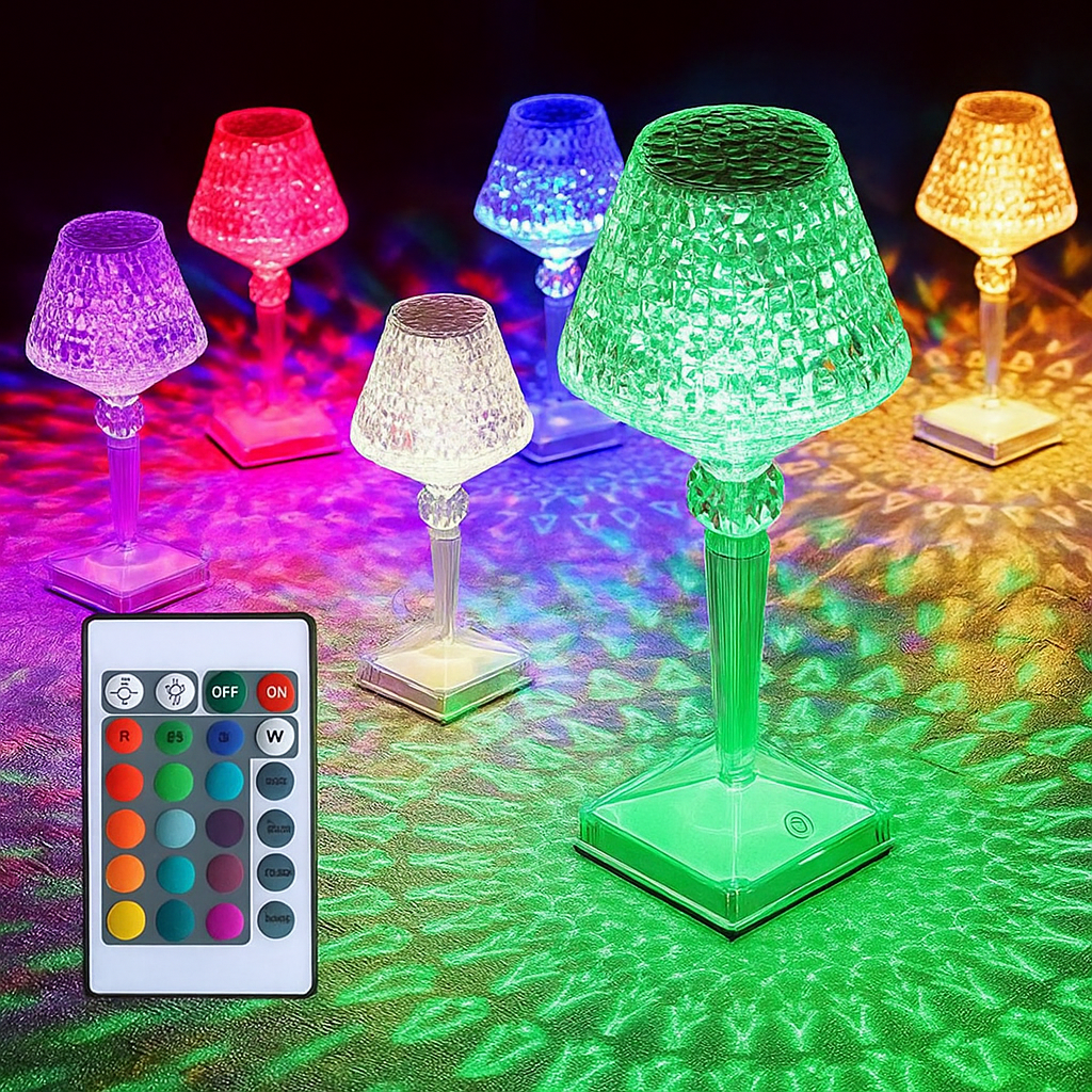 Elegant Crystal Lamp for the Table