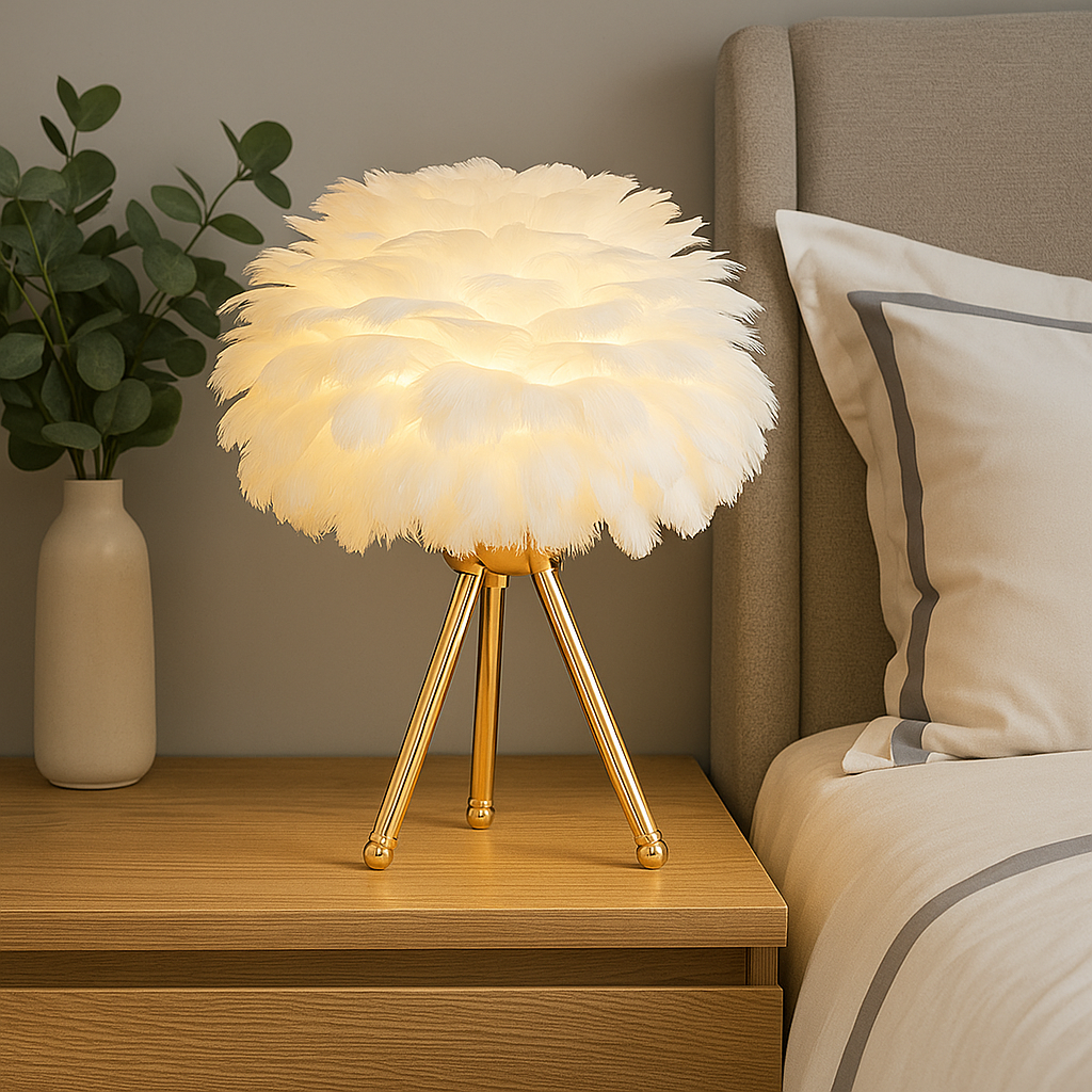 Luxury Feather Table Lamp