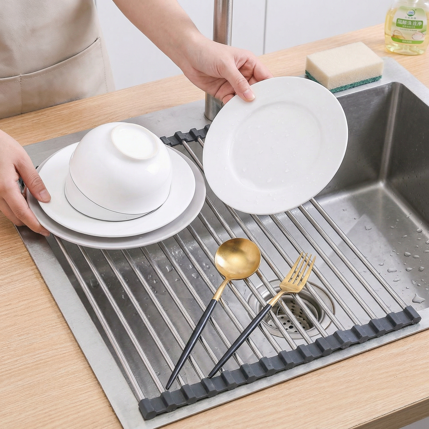 Roll-up Dish Drying Rack