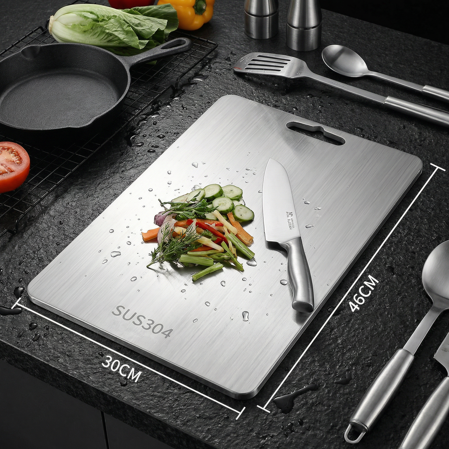 TitanPro – Premium cutting board made from German stainless steel