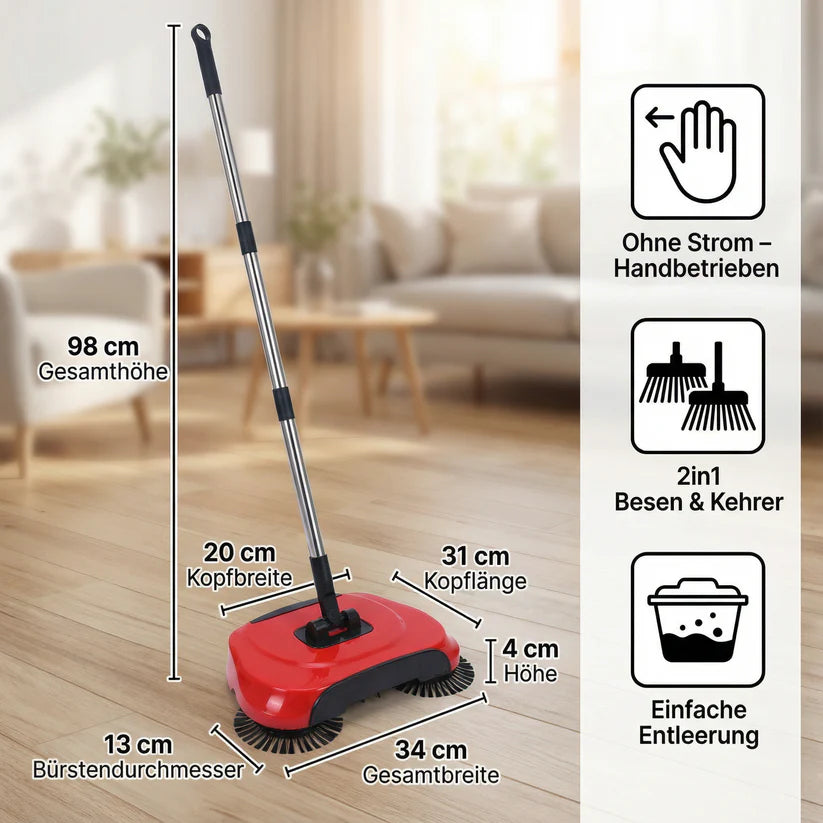 2-in-1 Vacuum Broom Without Electricity