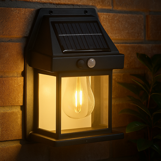 Tungsten Solar - Powered Outdoor Wall Light