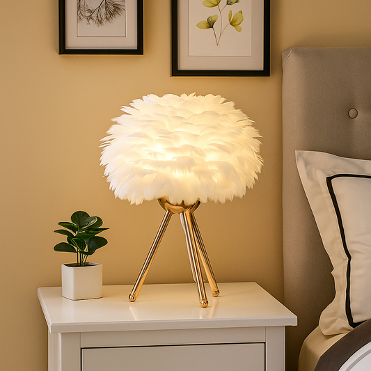 Luxury Feather Table Lamp