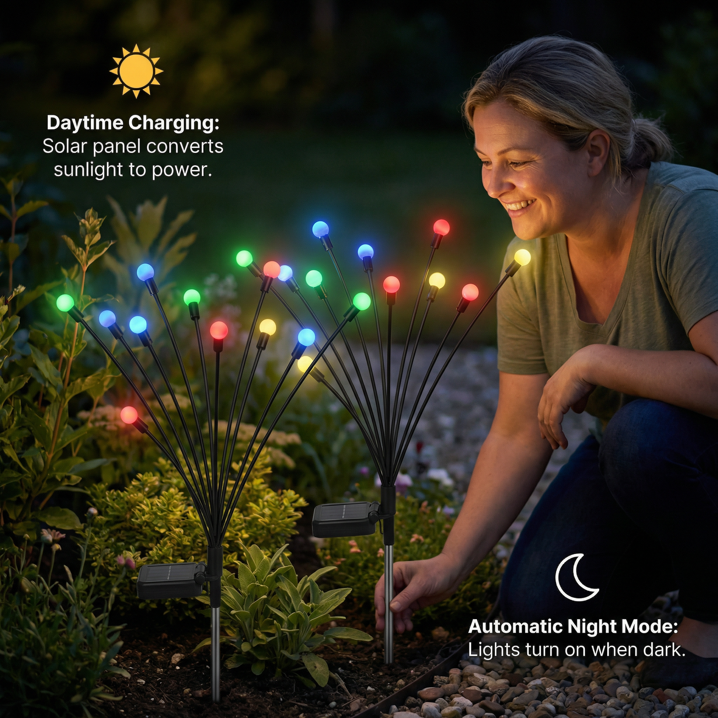 Solar Firefly Garden Lights