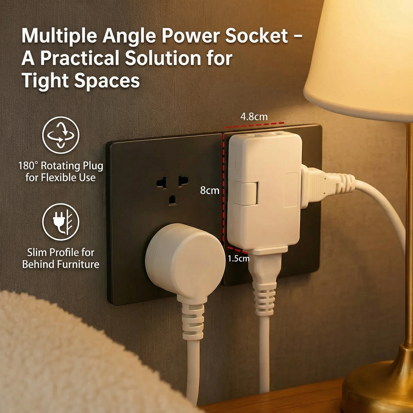 Multiple Angle Power Socket – A Practical Solution for Tight Spaces