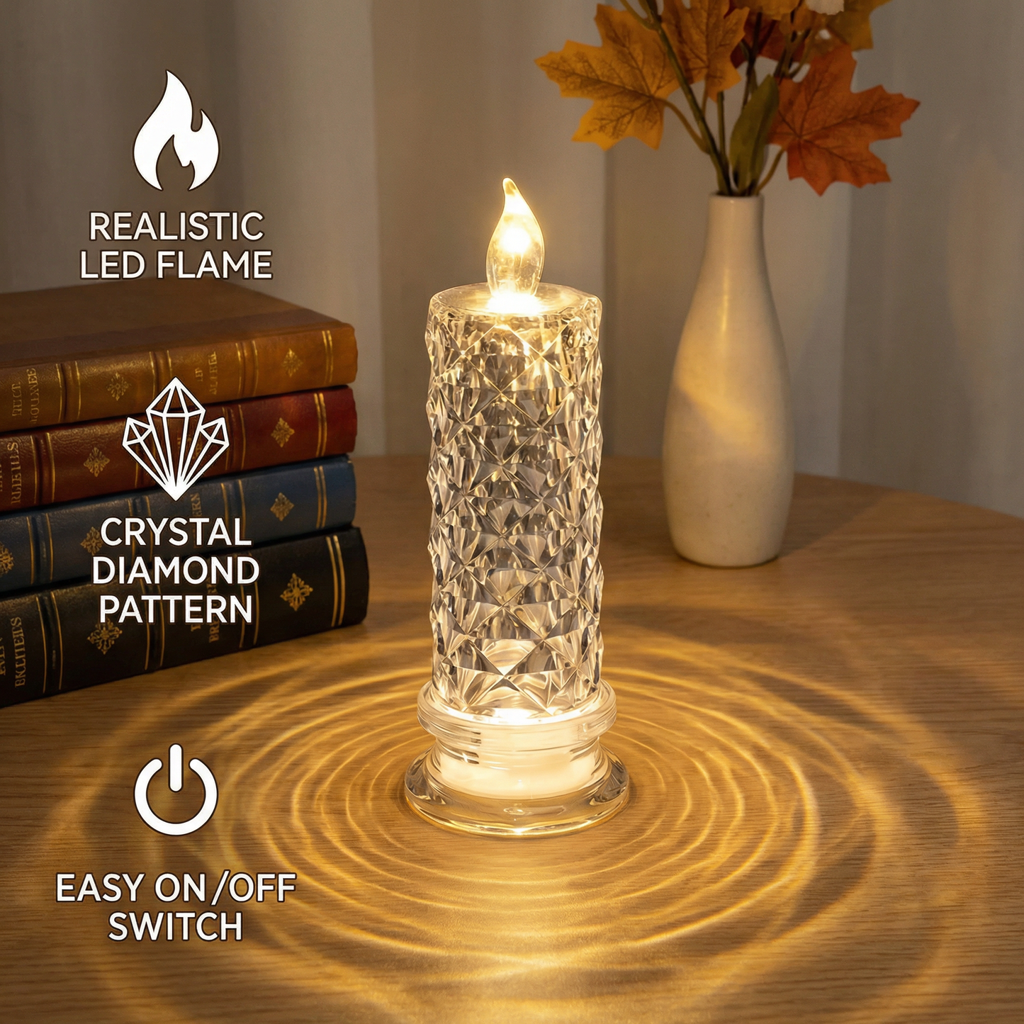 LED Crystal Candle Light