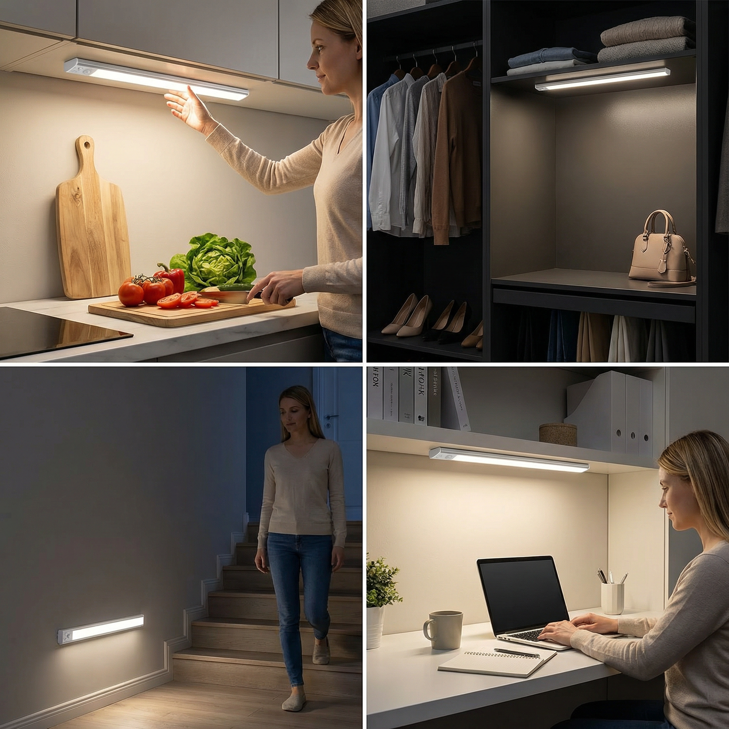Wireless LED Under-Cabinet Light with Motion Sensor – Magnetic & Dimmable