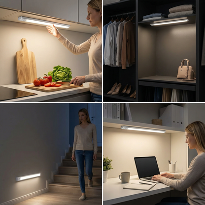 Wireless LED Under-Cabinet Light with Motion Sensor – Magnetic & Dimmable