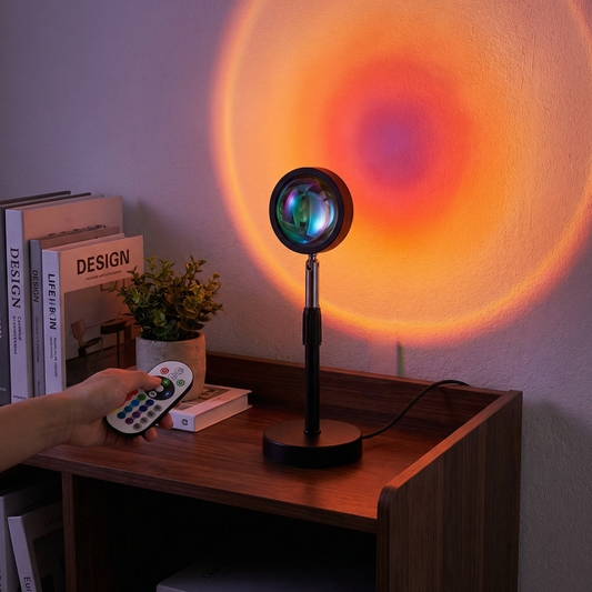 Sunset Projector Lamp – 180° Adjustable Ambient Light with Remote Control