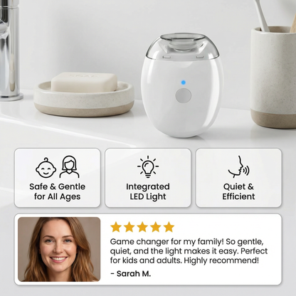 Professional Electric Nail Trimmer with LED Light – Gentle Nail Clipper for the Whole Family