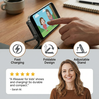 2-in-1 Foldable Fast Charging Cable & Phone Stand
