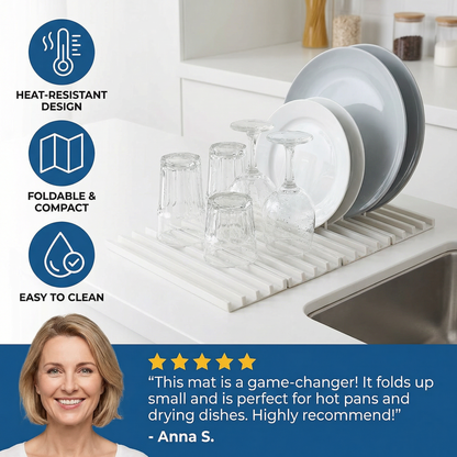 Foldable Silicone Drip Mat – Heat-Resistant Design