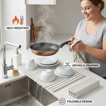 Foldable Silicone Drip Mat – Heat-Resistant Design