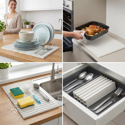Foldable Silicone Drip Mat – Heat-Resistant Design