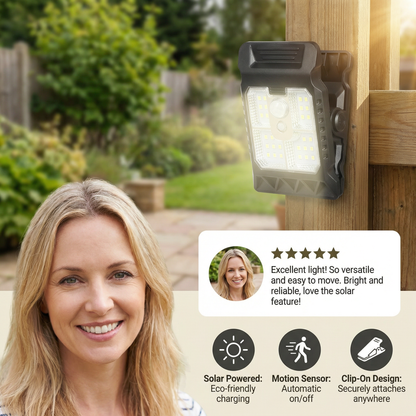 Practical Clip-On Solar Lamp with Motion Sensor