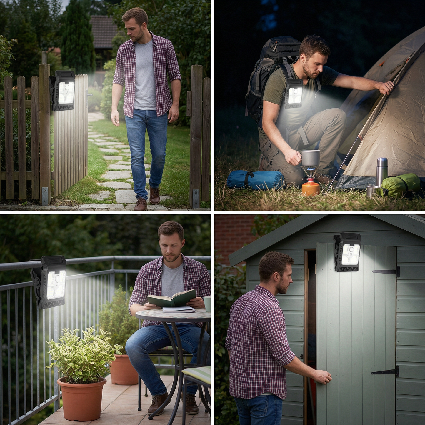Practical Clip-On Solar Lamp with Motion Sensor