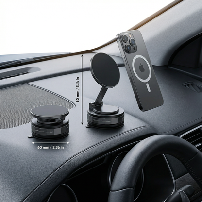 Magnetic Suction Cup – Extendable 360° Phone Holder with Vacuum Lock