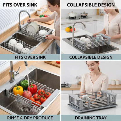 Adjustable Dish Drying Rack For The Sink
