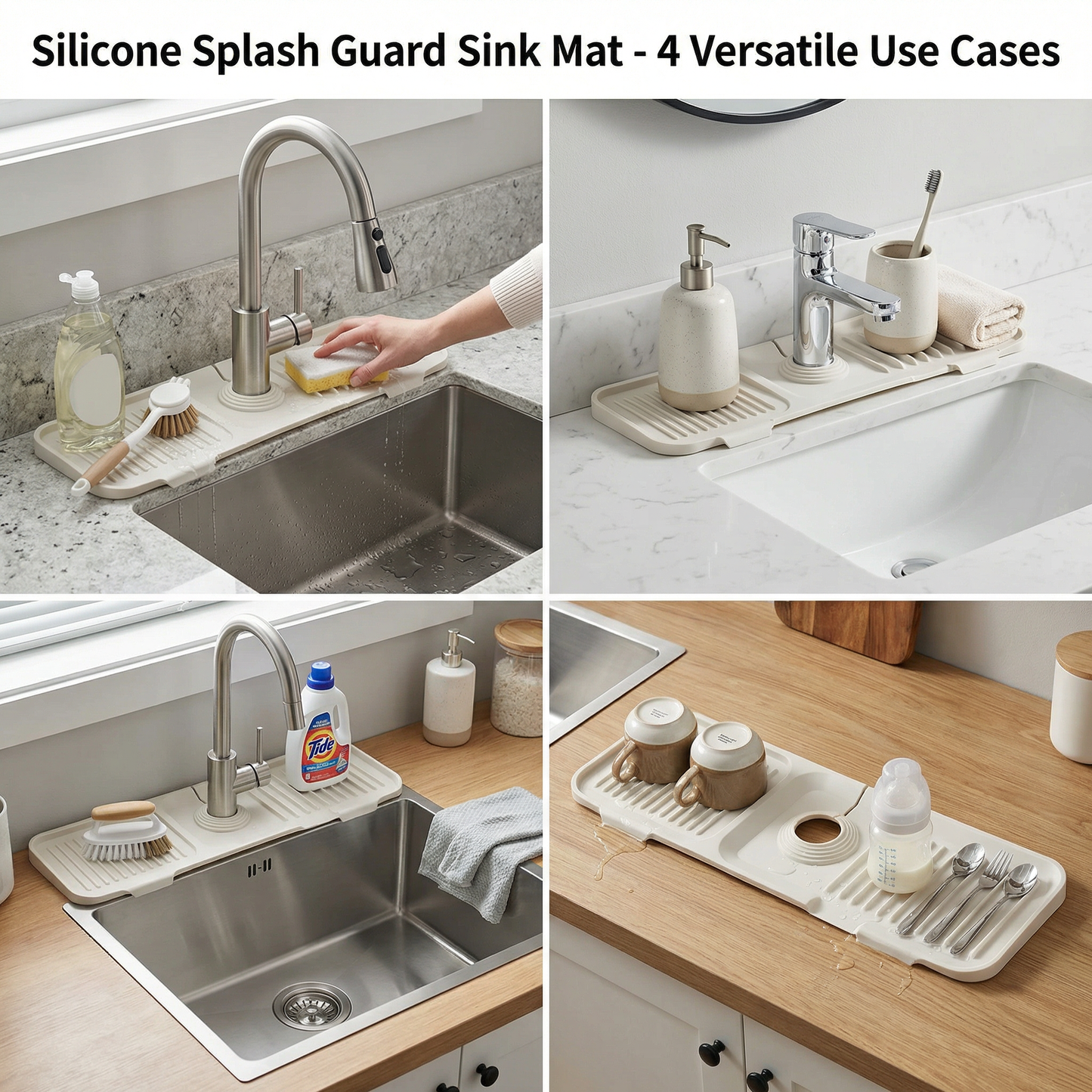 Silicone Splash Guard Sink Mat