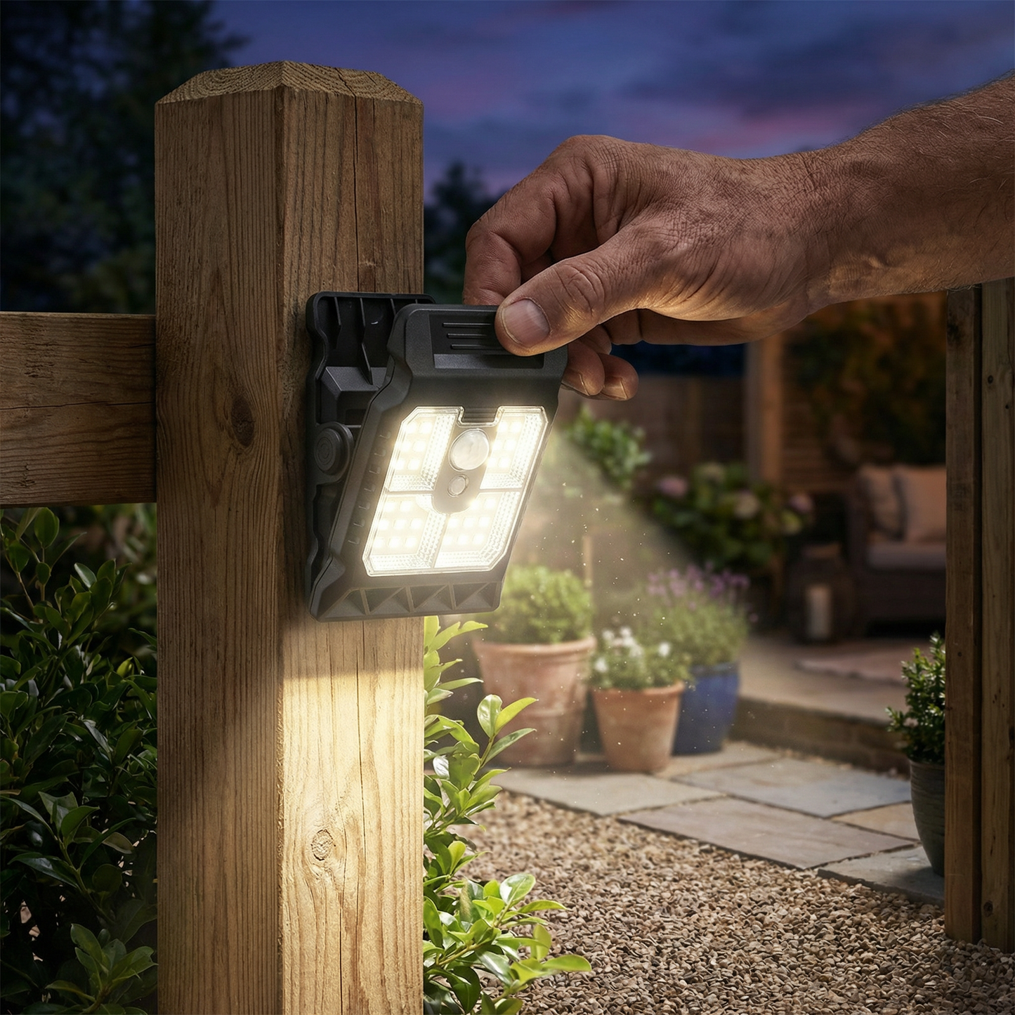 Practical Clip-On Solar Lamp with Motion Sensor