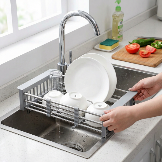 Adjustable Dish Drying Rack For The Sink