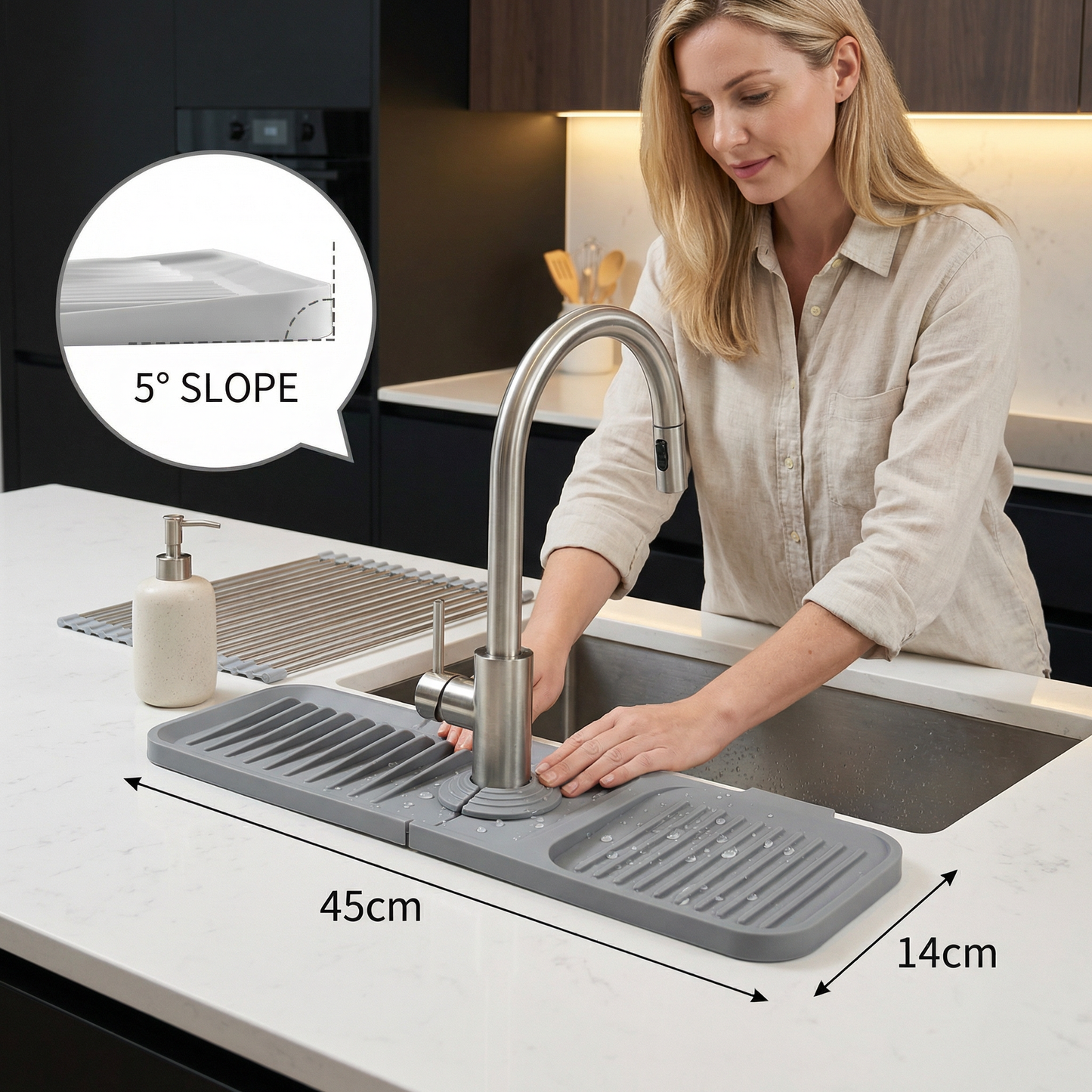 Silicone Splash Guard Sink Mat