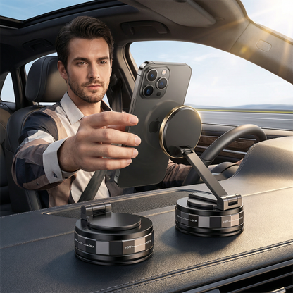 Magnetic Suction Cup – Extendable 360° Phone Holder with Vacuum Lock