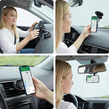 Magnetic Suction Cup – Extendable 360° Phone Holder with Vacuum Lock