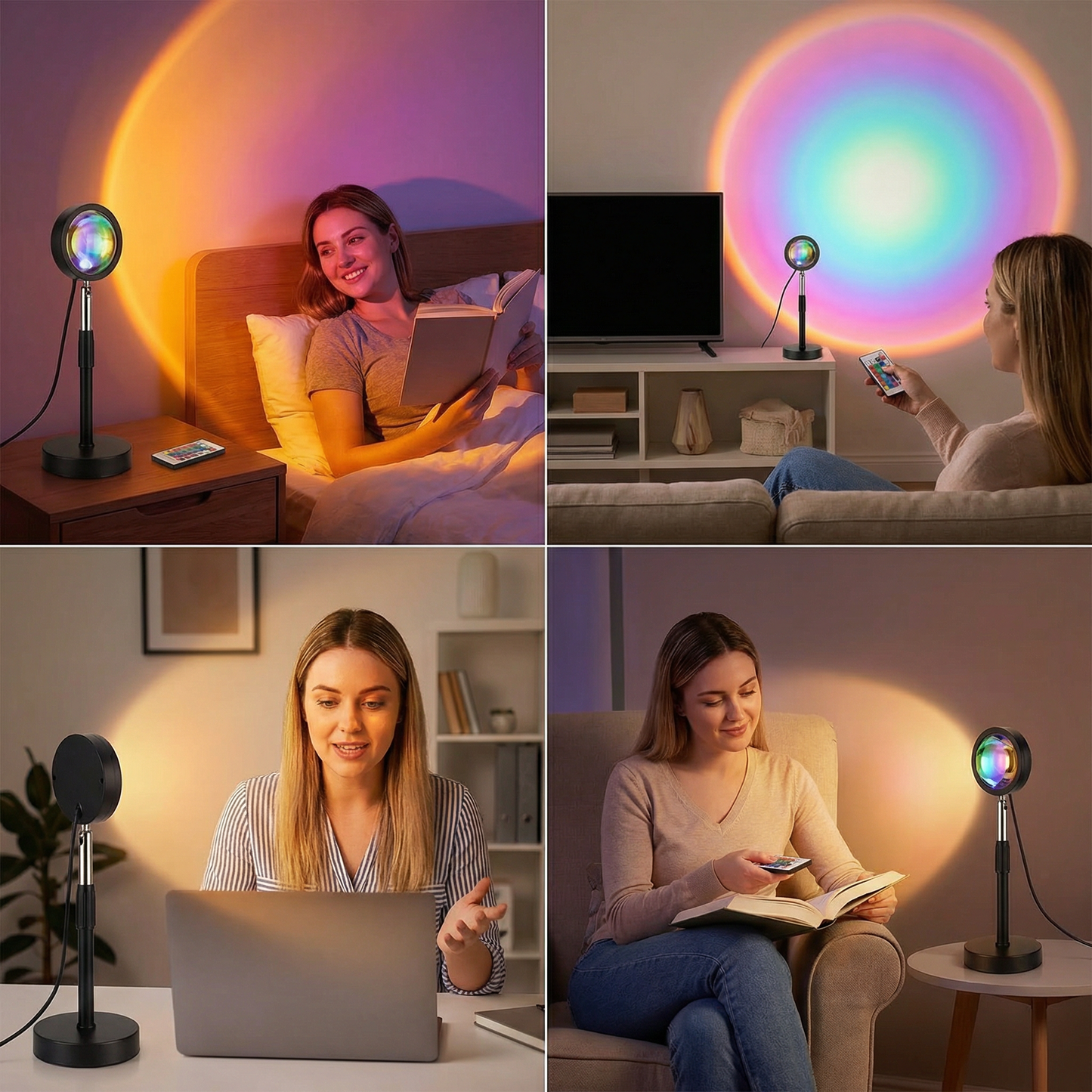 Sunset Projector Lamp – 180° Adjustable Ambient Light with Remote Control