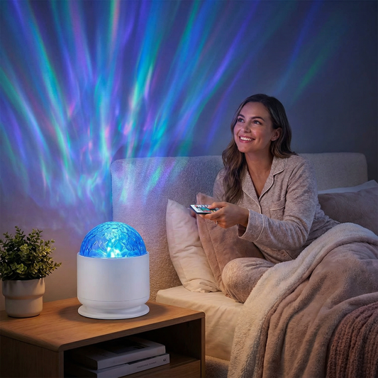 LED Northern Lights Projector Lamp – 16 Colors & Remote Control