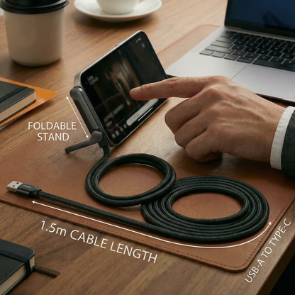 2-in-1 Foldable Fast Charging Cable & Phone Stand