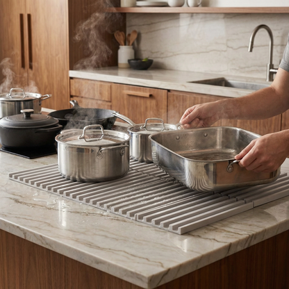 Foldable Silicone Drip Mat – Heat-Resistant Design