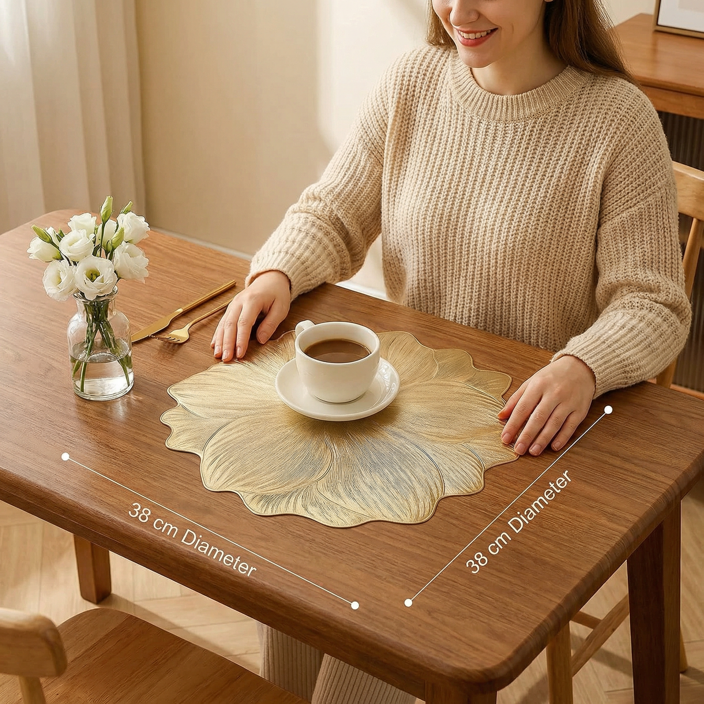 Creative Flower Table Set – Waterproof and Oil-Resistant