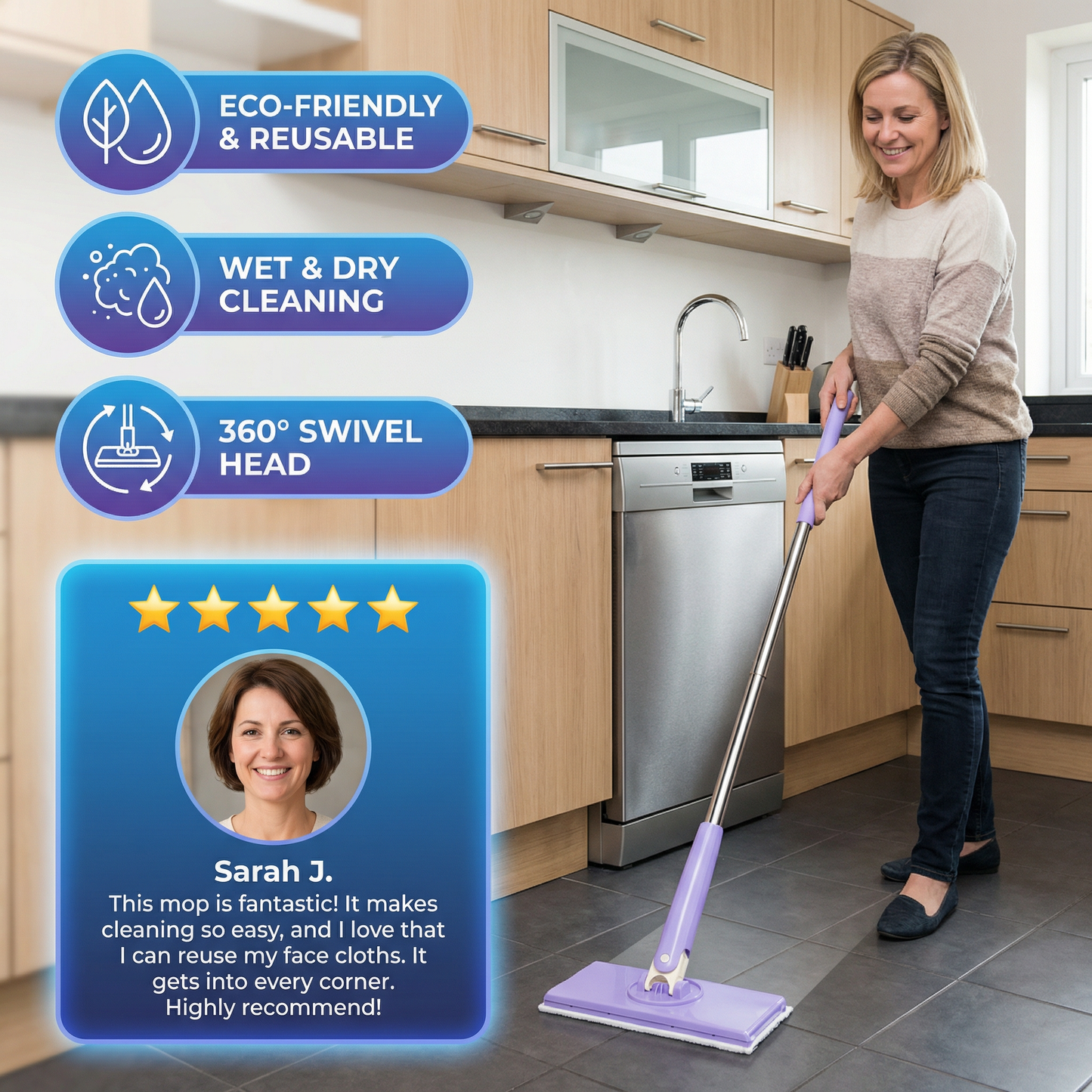 Practical floor mop
