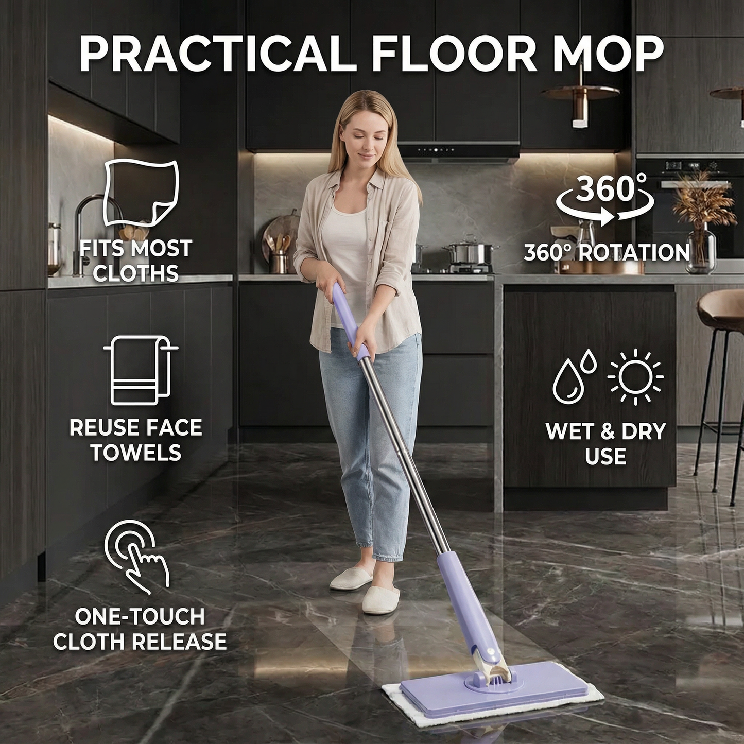 Practical floor mop