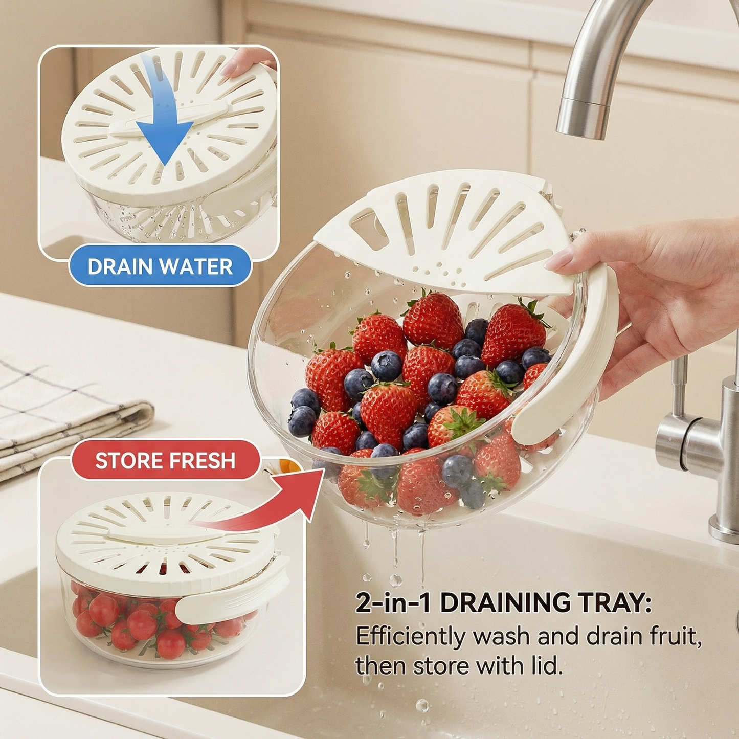2in1 Draining Tray