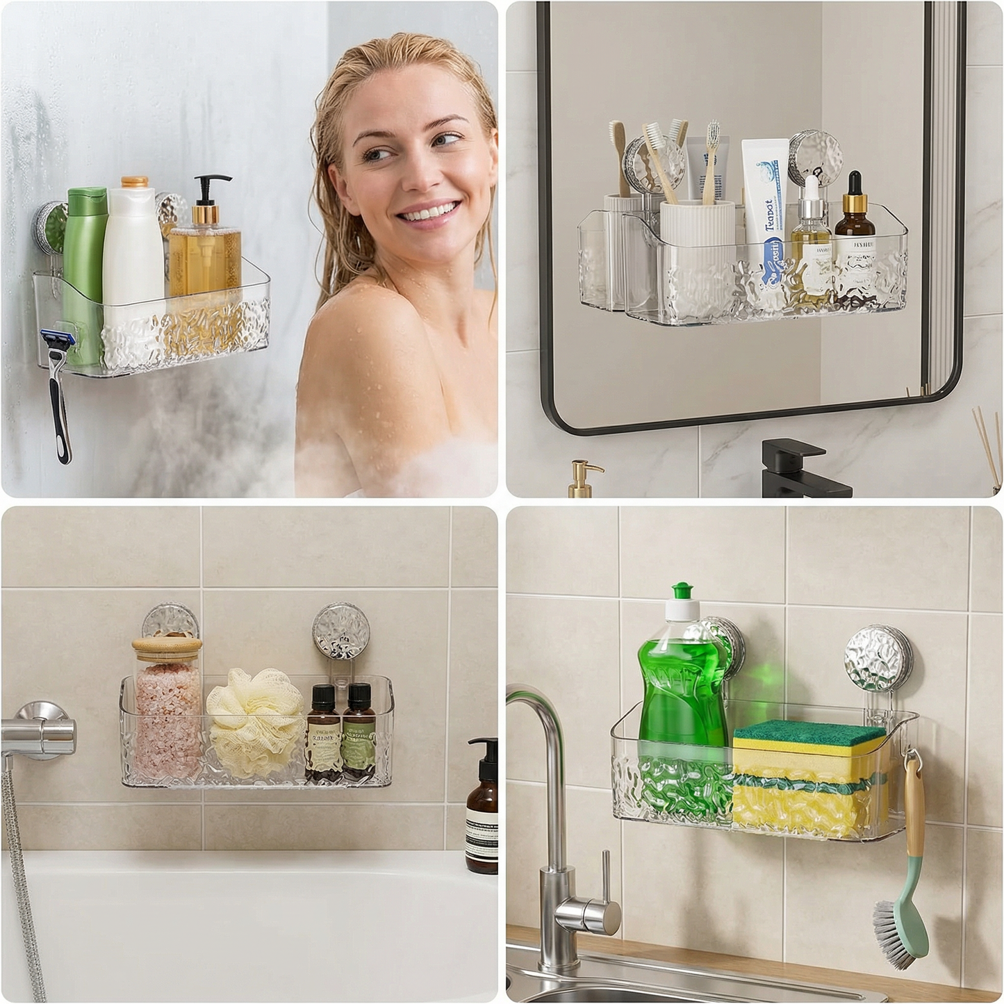 Suction Cup Bathroom Shelf