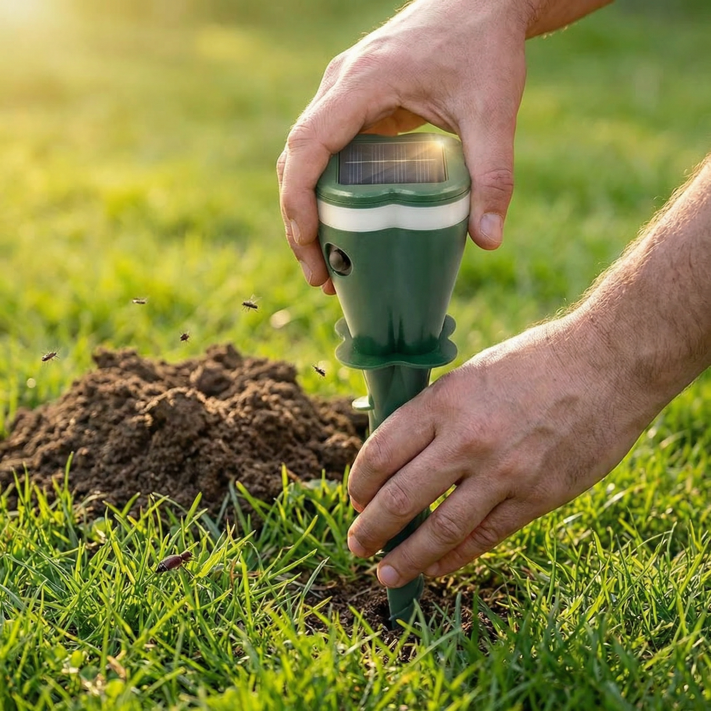 Solar Ultrasonic Animal and Insect Repellent Device