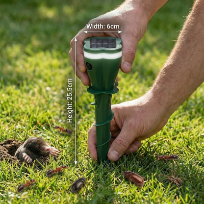 Solar Ultrasonic Animal and Insect Repellent Device