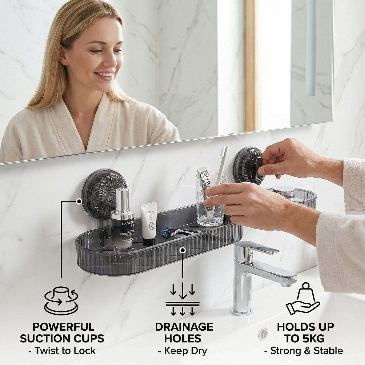 Suction Cup Sink Shelf