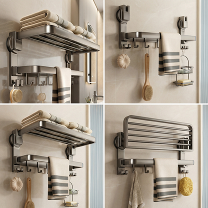 Foldable Suction Cup Towel Holder