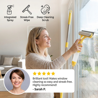 3-in-1 Multifunctional Glass Cleaning Rod
