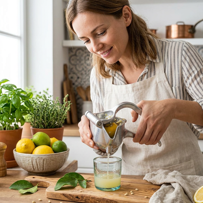 Aluminum Hand Juicer – Manual Press for Fruits & More