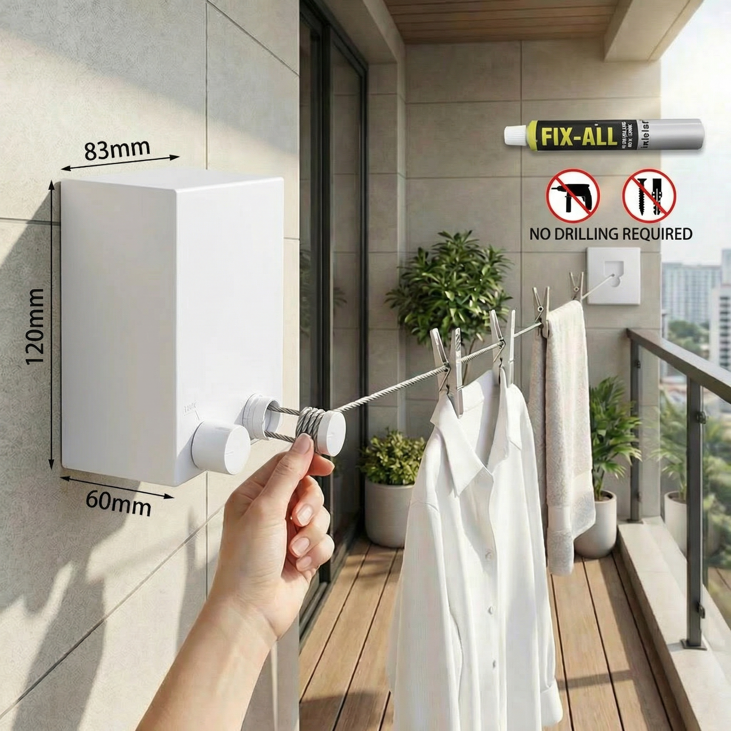 Practical Extendable Clothesline