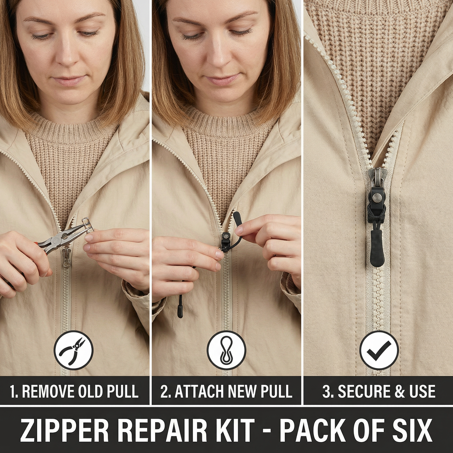 6-Pack Zipper Fixing Kit