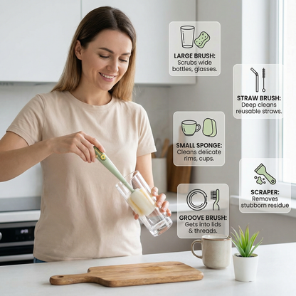 Practical 5-in-1 Bottle Cleaner