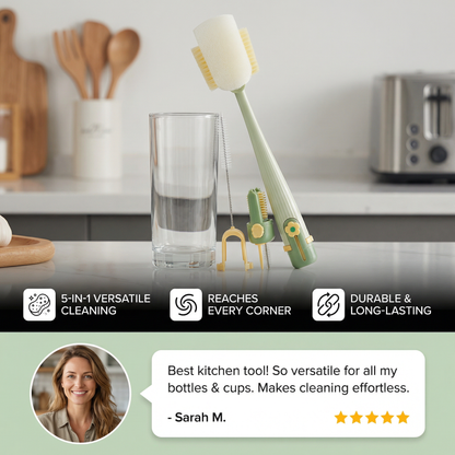 Practical 5-in-1 Bottle Cleaner