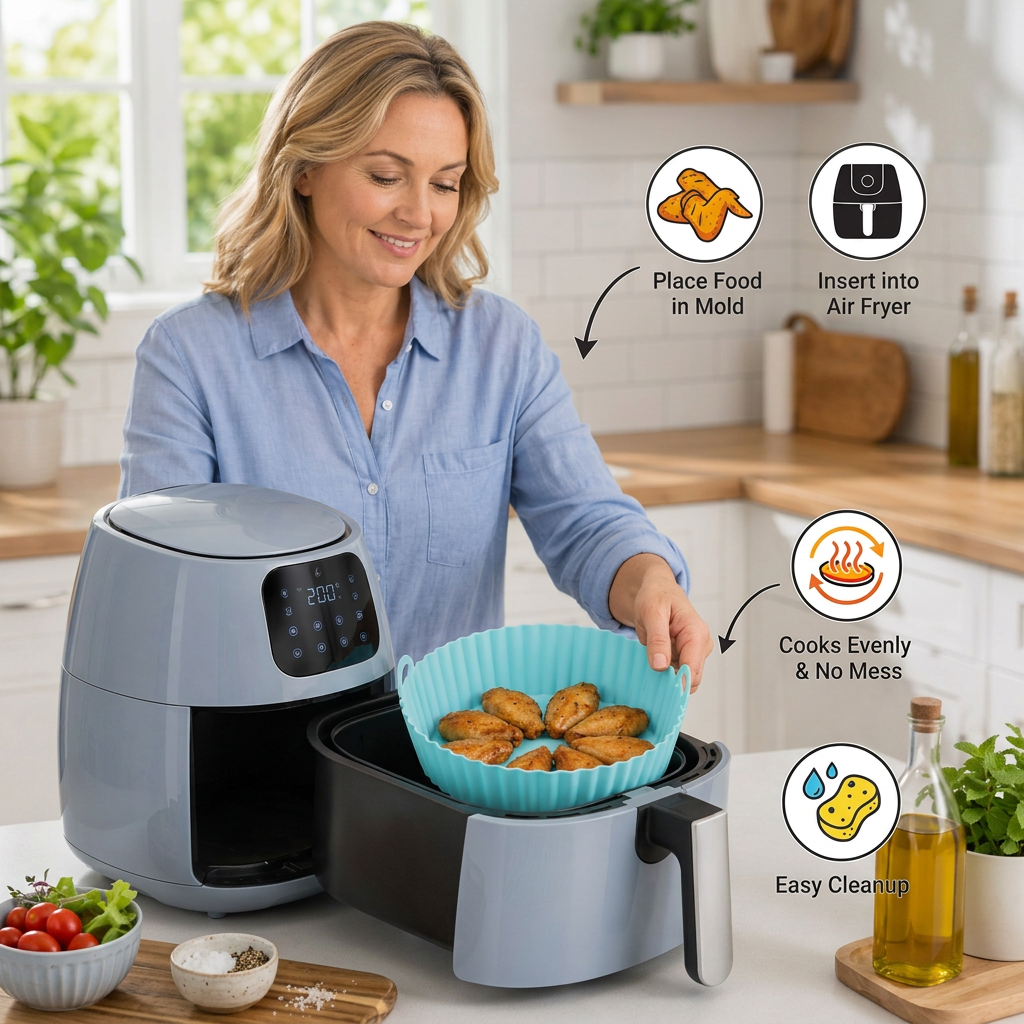 Reusable Non-Stick Silicone Mold for Air Fryer