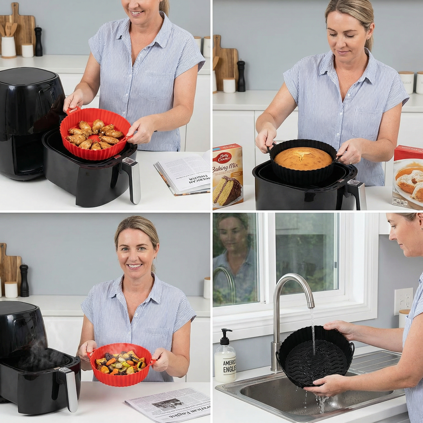 Reusable Non-Stick Silicone Mold for Air Fryer